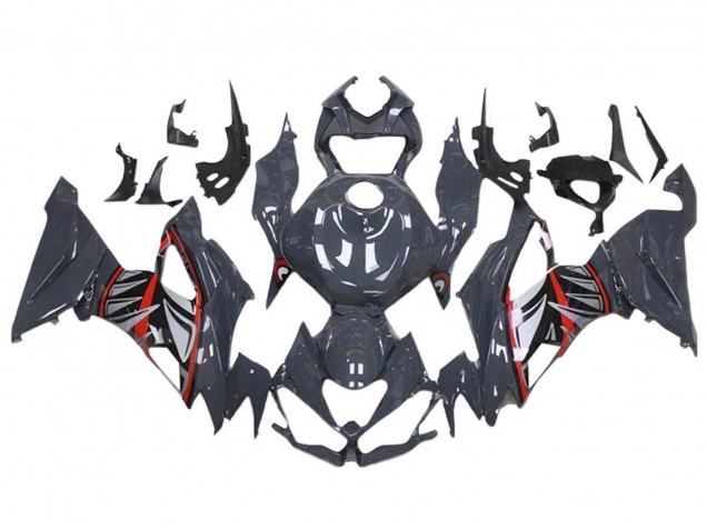 2019-2022 Nardo Grey Red White Shark Kawasaki ZX6R Motorcycle Fairings Canada
