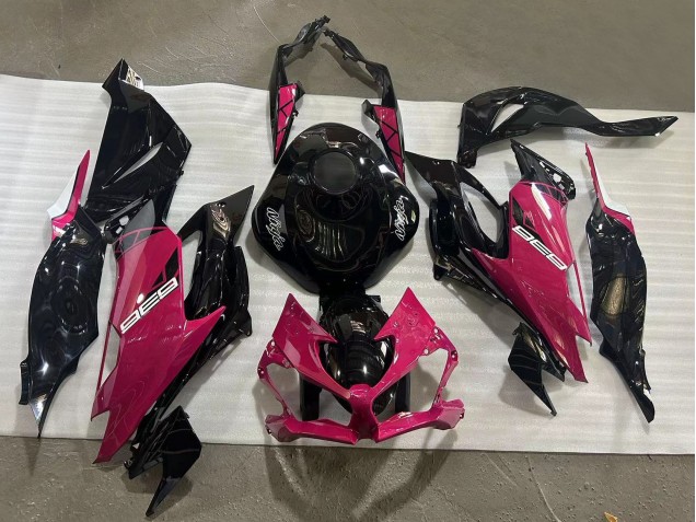 2019-2022 Glossy Black Pink Ninja Kawasaki ZX6R Motorcycle Fairings Canada
