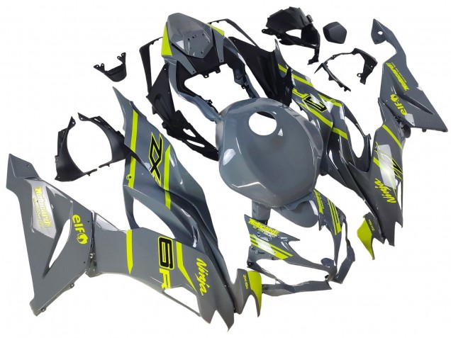 2019-2022 Nardo Grey Yellow Kawasaki ZX6R Motorcycle Fairings Canada