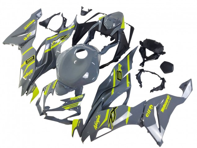 2019-2022 Nardo Grey Yellow Kawasaki ZX6R Motorcycle Fairings Canada