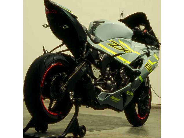 2019-2022 Nardo Grey Yellow Kawasaki ZX6R Motorcycle Fairings Canada