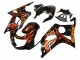2000-2002 Glossy Black Orange Flame Suzuki GSXR1000 Motorcycle Fairings Canada