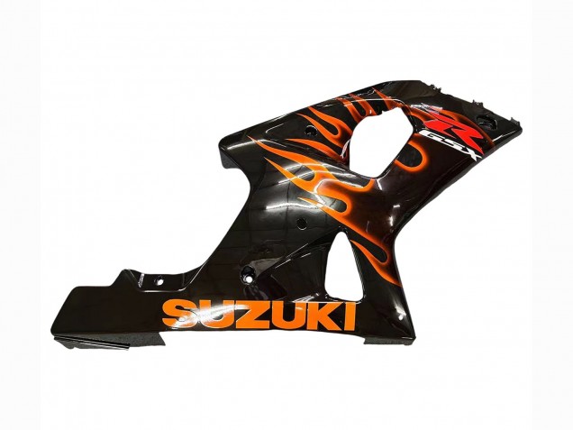 2000-2002 Glossy Black Orange Flame Suzuki GSXR1000 Motorcycle Fairings Canada