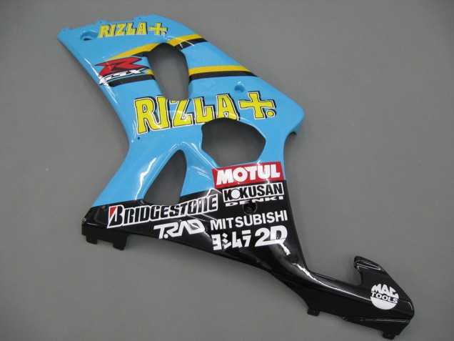 2000-2002 Light Blue Yellow Black Motul Rizla Suzuki GSXR1000 Motorcycle Fairings Canada