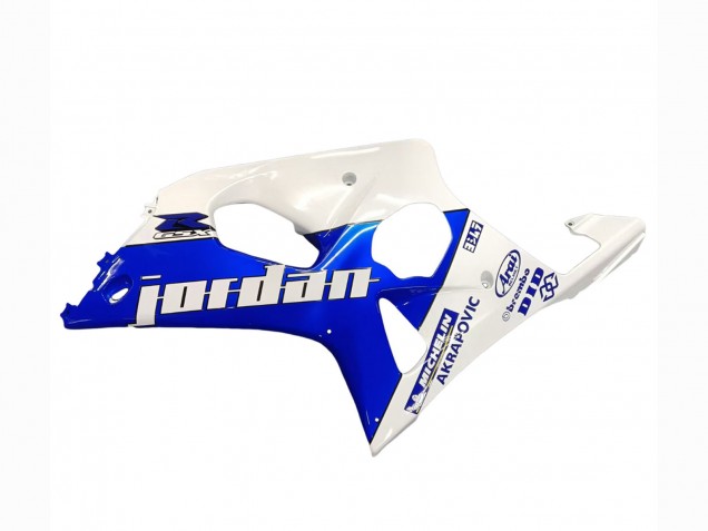 2000-2002 White Blue Jordan 59 Suzuki GSXR1000 Motorcycle Fairings Canada