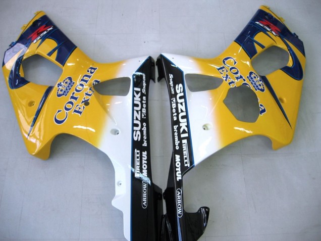 2000-2002 Yellow Dark Blue White Motul Corona Suzuki GSXR1000 Motorcycle Fairings Canada