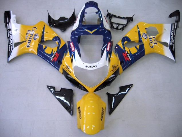 2000-2002 Yellow Dark Blue White Motul Corona Suzuki GSXR1000 Motorcycle Fairings Canada