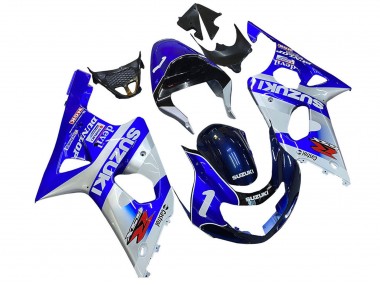 2000-2002 Blue White Silver Castrol Dunlop Suzuki GSXR1000 Motorcycle Fairings Canada
