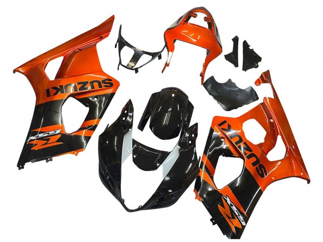 2003-2004 Burnt Orange Glossy Black Suzuki GSXR 1000 Motorcycle Fairing Canada