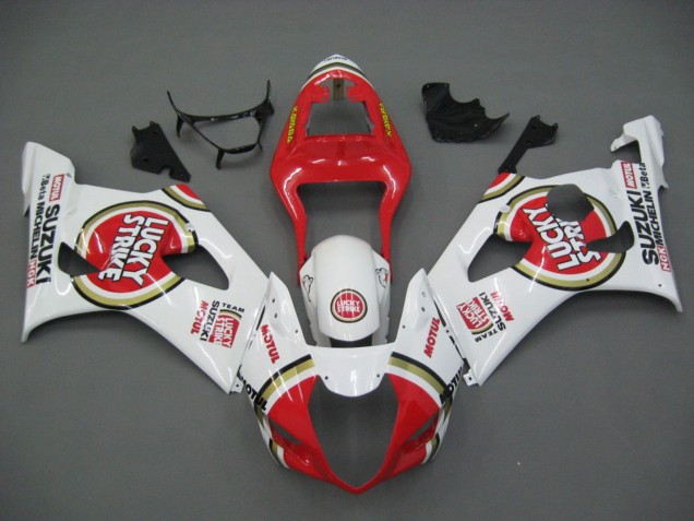 2003-2004 White Red Motul Lucky Strike Suzuki GSXR 1000 Motorcycle Fairings Canada