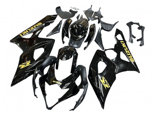2005-2006 Glossy Black Gold Decal Suzuki GSXR 1000 Motorcycle Fairings Canada