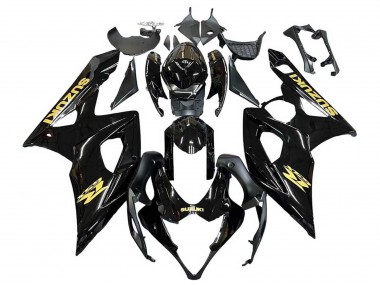 2005-2006 Glossy Black Gold Decal Suzuki GSXR 1000 Motorcycle Fairings Canada