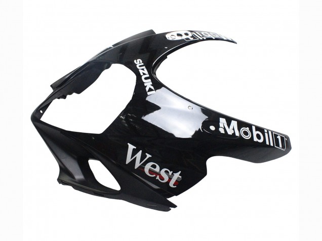 2007-2008 Glossy Black White West Suzuki GSXR 1000 Motorcycle Fairings Canada