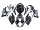 2007-2008 Glossy Black White West Suzuki GSXR 1000 Motorcycle Fairings Canada
