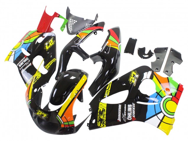 1996-2000 Black Multicolor 27 Suzuki GSXR 600 / GSXR 750 Motorcycle Fairings Canada