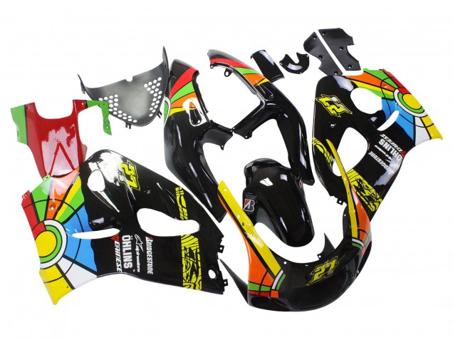 1996-2000 Black Multicolor 27 Suzuki GSXR 600 / GSXR 750 Motorcycle Fairings Canada