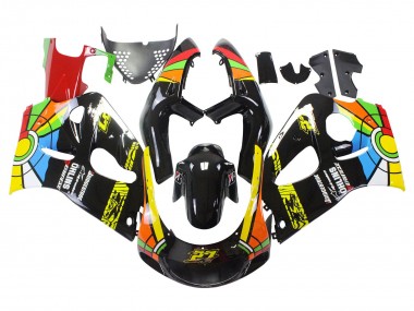 1996-2000 Black Multicolor 27 Suzuki GSXR 600 / GSXR 750 Motorcycle Fairings Canada