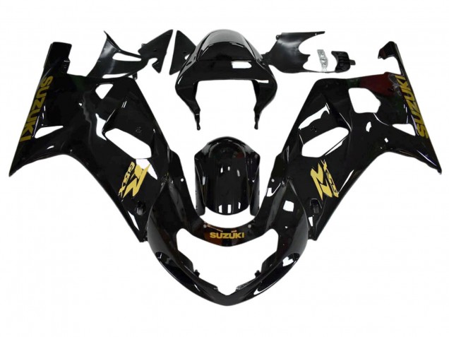 2001-2003 Glossy Black Gold Decal Suzuki GSXR 600 / GSXR 750 Motorcycle Fairings Canada