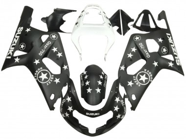 2001-2003 Glossy Black White Star Suzuki GSXR 600 / GSXR 750 Motorcycle Fairings Canada