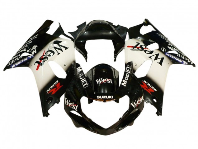 2001-2003 Glossy Black White West Red Suzuki GSXR 600 / GSXR 750 Motorcycle Fairings Canada