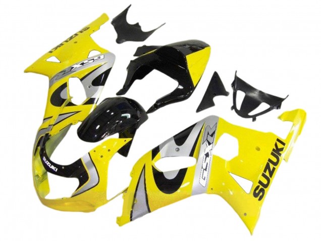 2001-2003 Yellow Silver Glossy Black Suzuki GSXR 600 / GSXR 750 Motorcycle Fairing Kits Canada