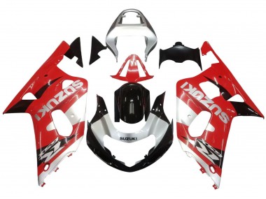 2001-2003 Red White Glossy Black Suzuki GSXR 600 / GSXR 750 Motorcycle Fairing Canada