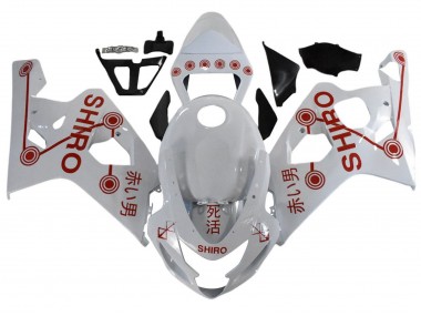 2001-2003 White Red Shiro Suzuki GSXR 600 / GSXR 750 Motorcycle Fairings Canada