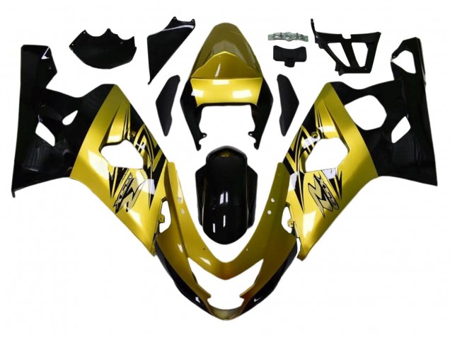 2004-2005 Gold Black Suzuki GSXR 600 / GSXR 750 Motorcycle Fairings Canada