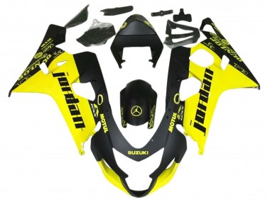 2004-2005 Black Yellow Jordan Suzuki GSXR 600 / GSXR 750 Motorcycle Fairings Canada