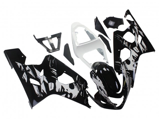 2004-2005 White Black Suzuki GSXR 600 / GSXR 750 Motorcycle Fairing Canada