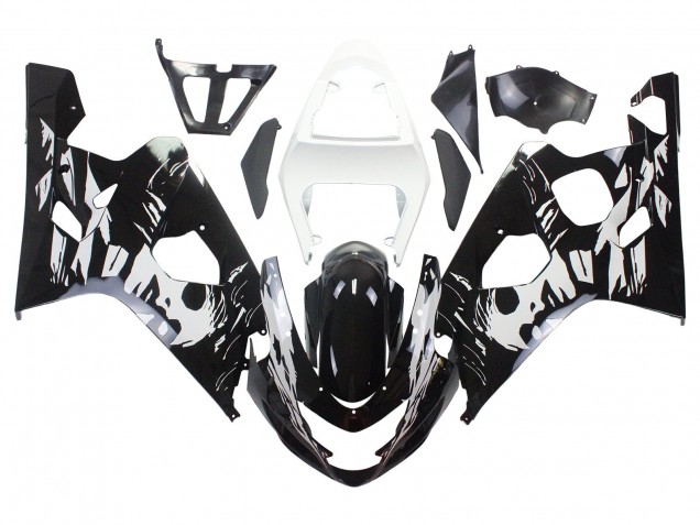 2004-2005 White Black Suzuki GSXR 600 / GSXR 750 Motorcycle Fairing Canada