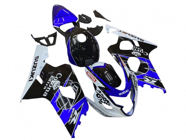 2004-2005 White Blue Black Corona Motul Suzuki GSXR 600 / GSXR 750 Motorcycle Fairing Canada