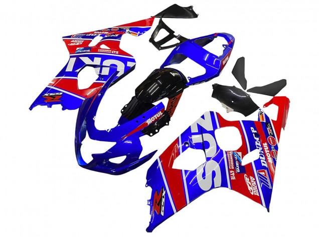 2004-2005 Blue Red Black Motul Dunlop Suzuki GSXR 600 / GSXR 750 Motorcycle Fairings Canada
