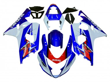 2004-2005 White Blue Red Suzuki GSXR 600 / GSXR 750 Motorcycle Fairing Canada