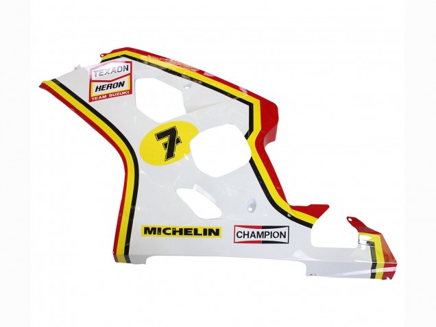 2004-2005 White Red Yellow Michelin Texaon Heron 7 Suzuki GSXR 600 / GSXR 750 Motorcycle Fairings Canada