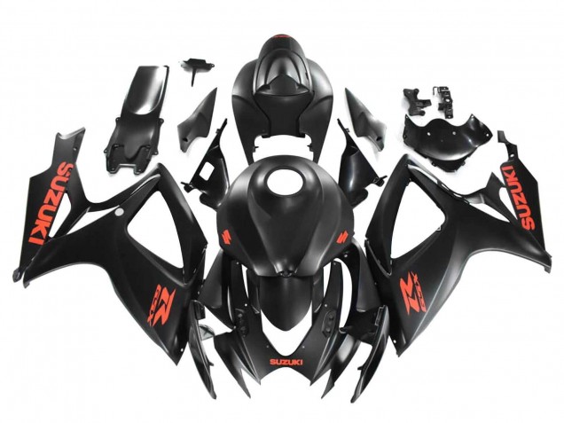 2004-2005 Matte Black Red Decal Suzuki GSXR 600 / GSXR 750 Motorcycle Fairings Canada