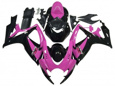 2006-2007 Pink Glossy Black Suzuki GSXR 600 / GSXR 750 Motorcycle Fairing Canada