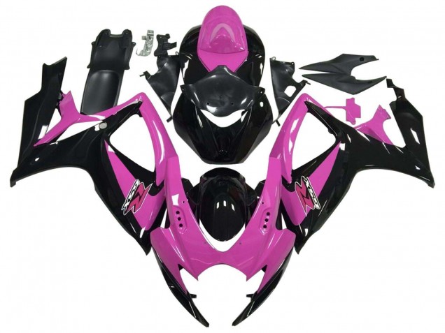 2006-2007 Pink Glossy Black Suzuki GSXR 600 / GSXR 750 Motorcycle Fairing Canada