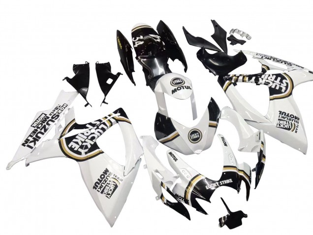2006-2007 White Black Lucky Strike Motul Suzuki GSXR 600 / GSXR 750 Motorcycle Fairings Canada