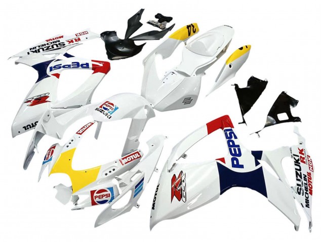 2006-2007 White Red Yellow Motul Suzuki GSXR 600 / GSXR 750 Motorcycle Fairings Canada