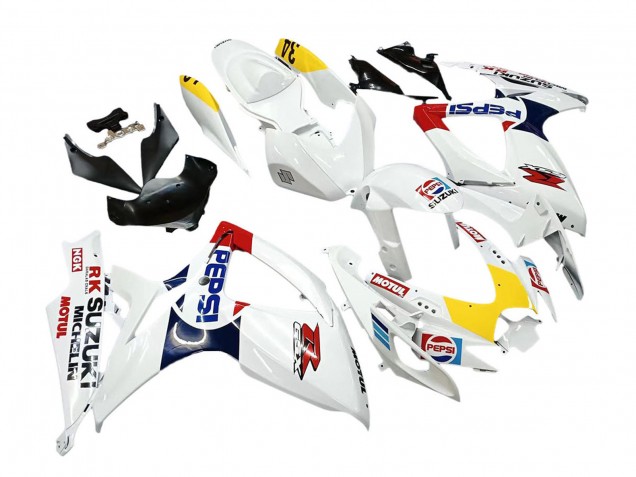 2006-2007 White Red Yellow Motul Suzuki GSXR 600 / GSXR 750 Motorcycle Fairings Canada
