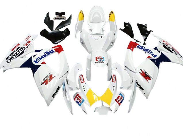 2006-2007 White Red Yellow Motul Suzuki GSXR 600 / GSXR 750 Motorcycle Fairings Canada