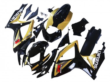 2006-2007 Gold Glossy Black Red Suzuki GSXR 600 / GSXR 750 Motorcycle Fairings Canada