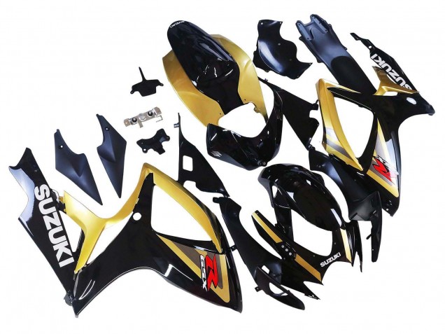 2006-2007 Gold Glossy Black Red Suzuki GSXR 600 / GSXR 750 Motorcycle Fairings Canada