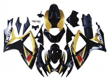 2006-2007 Gold Glossy Black Red Suzuki GSXR 600 / GSXR 750 Motorcycle Fairings Canada