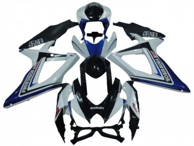 2008-2010 White Blue Glossy Black Alstare Suzuki GSXR 600 / GSXR 750 Motorcycle Fairings Canada