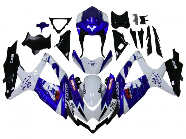 2008-2010 White Blue Matte Black Red Motul Suzuki GSXR 600 / GSXR 750 Motorcycle Fairings Canada
