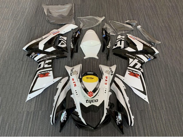 2008-2010 White Yellow Black Typco Suzuki GSXR 600 / GSXR 750 Motorcycle Fairings Canada