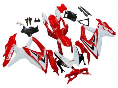 2008-2010 White Red Black Suzuki GSXR 600 / GSXR 750 Motorcycle Fairings Canada