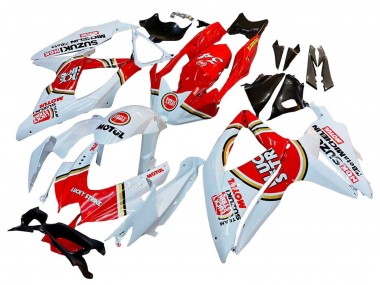 2008-2010 White Red Motul Lucky Strike Suzuki GSXR 600 / GSXR 750 Motorcycle Fairings Canada